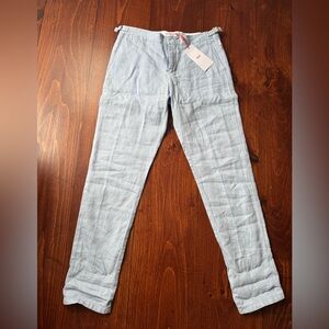 Orlebar Brown Light Blue Linen Pants